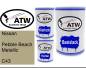 Preview: Nissan, Pebble Beach Metallic, C43: 500ml Lackdose + 500ml Klarlack + 250ml Härter - Set, von ATW Autoteile West.
